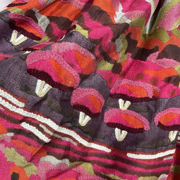 Anthropologie Pankaj & Nidhi Size 6 Silk Boho Embroidered Fit & Flare Mini Dress - Picture 7 of 12